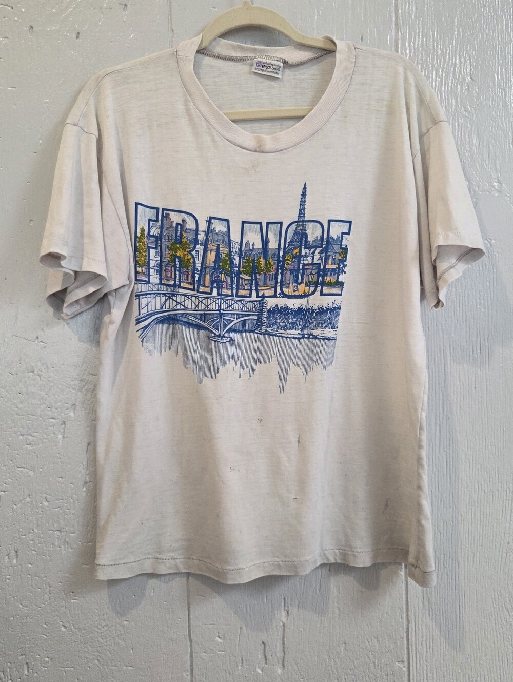 France Graphic Tee -Vintage Epcot 1982 Ultra Rare Multiple Flaws